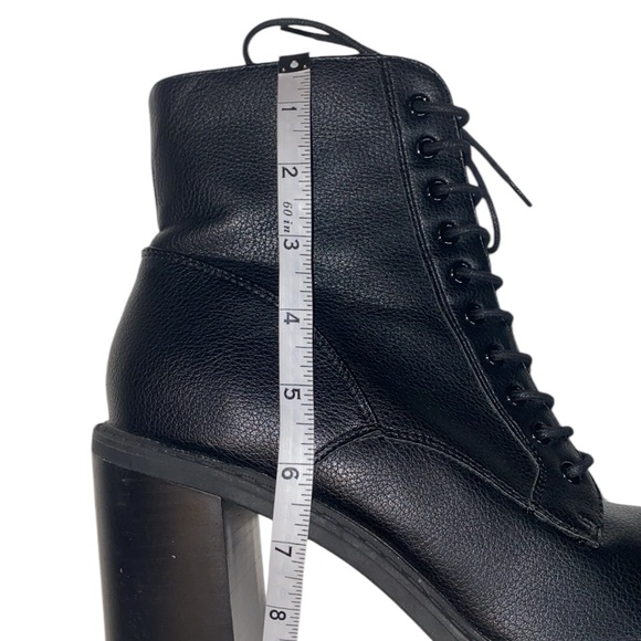 Forever 21 Black Faux Leather Ankle Boots, Size 10 - Picture 13 of 15